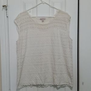Sleeveless eyelet top